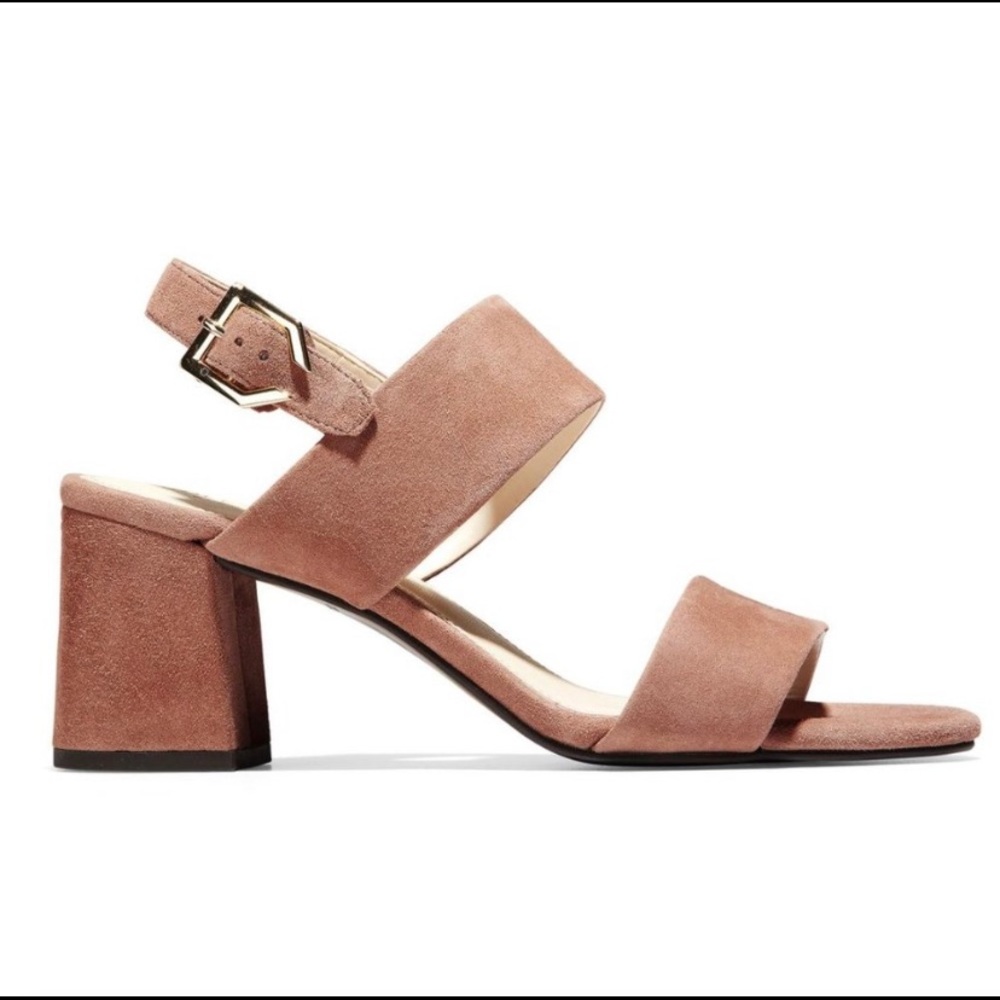 Cole Haan Avani City Suede Block Heel Sandals (Mocha Mousse Suede) (Size 8.5)